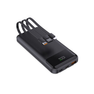 NOX – סוללת גיבוי 10,000MAH עם 3 כבלים מובנים (תמונה 1)
