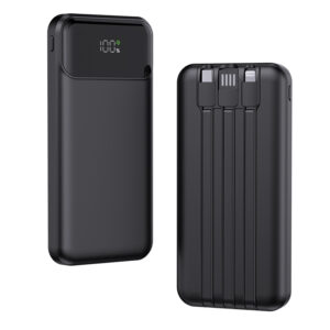 NOX – סוללת גיבוי 10,000MAH עם 3 כבלים מובנים (תמונה 3)