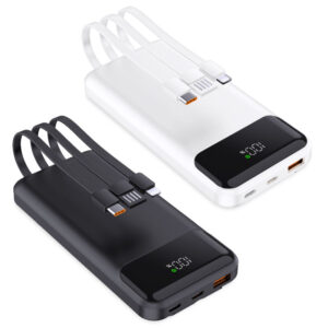 NOX – סוללת גיבוי 10,000MAH עם 3 כבלים מובנים (תמונה 4)