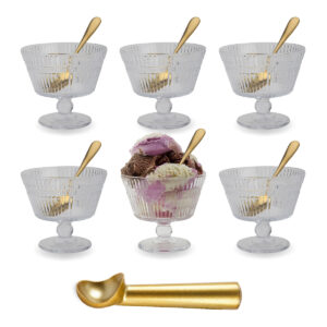 GELATO – סט גביעי זכוכית לגלידה וקינוחים (תמונה 1)