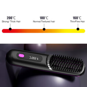GLAMWAVE – מברשת שיער אלחוטית עם שיניים קרמיות (תמונה 2)