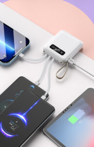 POWERLINK – מטען נייד 10,000mAh עם כבלים מובנים (תמונה 8)