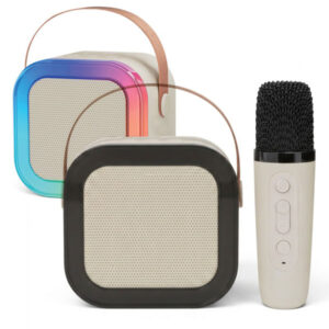 VOCALSTAR – רמקול בלוטוס קריוקי עם מיקרופון ותאורת RGB (תמונה 1)